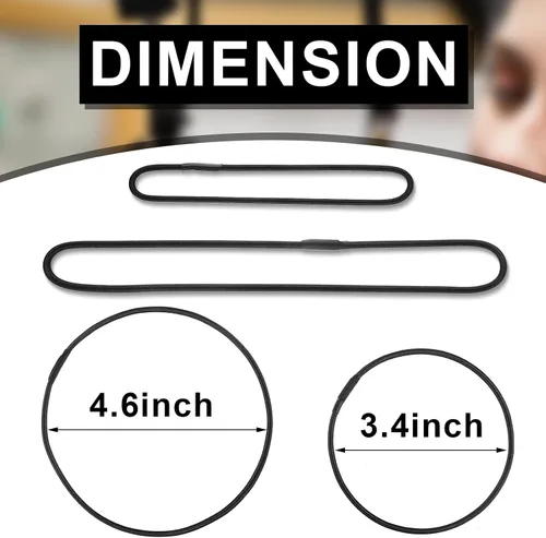 Vista 2 de Shappy 8 piezas de bandas elásticas universales negras de repuesto para micrófono, anillo de goma, clip de abrazadera para soporte de micrófono