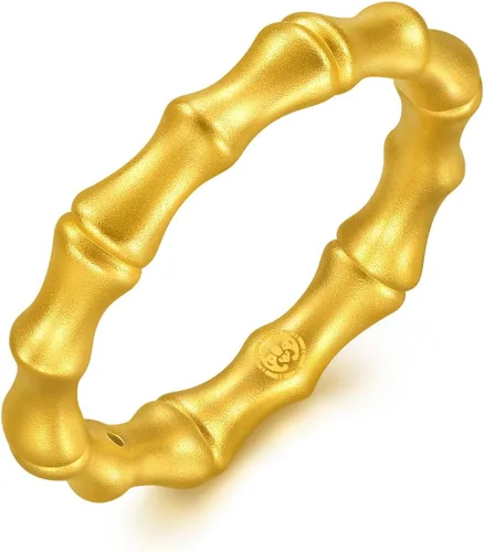 Vista 9 de CHOW SANG SANG Cultural Blessing 999 Anillo de bambú de oro macizo de 24 quilates para mujer 92241R