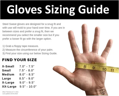 Vista 2 de Steel Sweat Guantes de entrenamiento, ideales para gimnasio, levantamiento de pesas, fitness, entrenamiento y crossfit, hechos para hombres