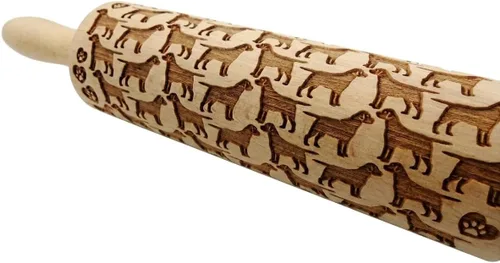 Vista 6 de Rodillo grabado en relieve del modelo de los perros salchicha grabado el rodillo con el modelo de los perros