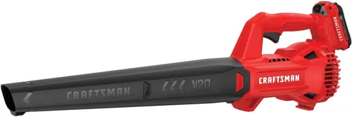 Vista 8 de CRAFTSMAN 20V MAX Soplador de hojas inalámbrico con batería y cargador, soplador eléctrico de hojas para superficies duras, potente hasta 90 MPH
