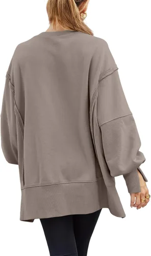 Vista 4 de AUTOMET Womens Oversized Crewneck Sweatshirts Casual Long Sleeve Shirts Loose Fit Hoodies 2024 Winter Outfits Fashion Clothes