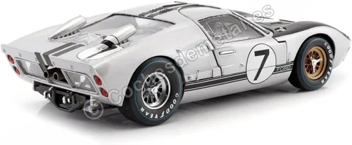 Vista 2 de SC404S 1966 Ford GT-40 MK 2 Plata No.7 1-18 Modelo de coche fundido a troquel