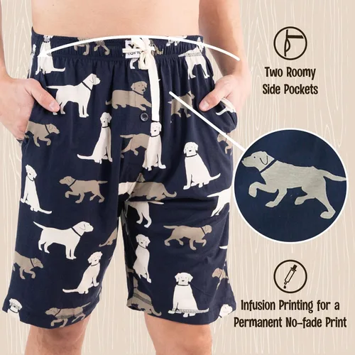 Vista 61 de Lazy One - Pantalones cortos de pijama para hombre, ropa de dormir