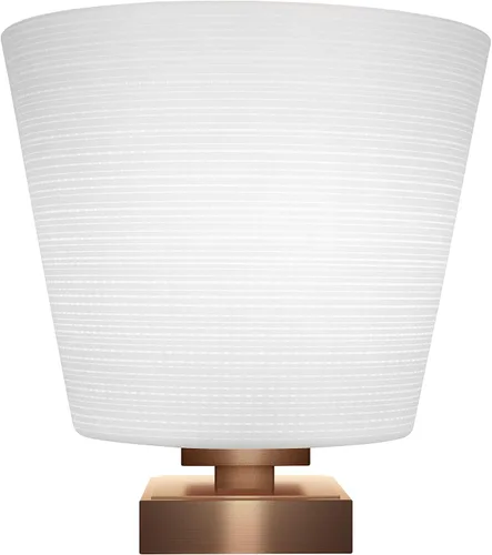 Vista 15 de Toltec Lighting Luna Accent - Lámpara de mesa, acabado grafito, cristal cuadrado de burbujas ahumadas de 3.5 pulgadas