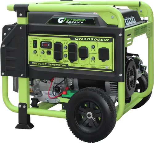 Vista 8 de Green-Power America Generador de gasolina GPD5000W, Verde/Negro