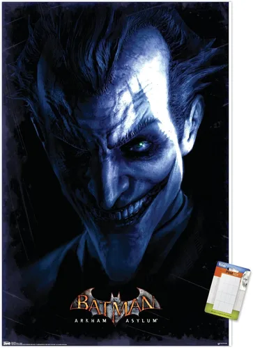 Vista 11 de Trends International DC Comics VIdeo Game - Póster de pared de Arkham Asylum - Joker, 14.725 x 22.375 pulgadas, versión enmarcada de madera