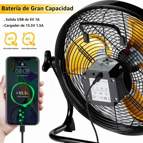 Vista 3 de lcocove El ventilador al aire libre puede funcionar de 5 a 24 horas, ventilador alimentado por energía solar para cobertizo, hogar, hogar