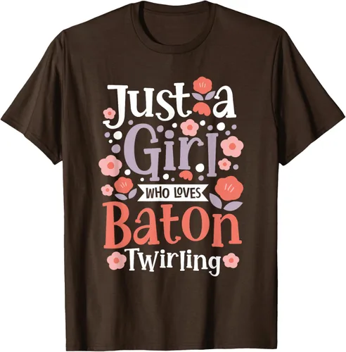 Vista 9 de A Girl Who Loves Baton Twirling - Camiseta de giro Majorette Twirler, Negro