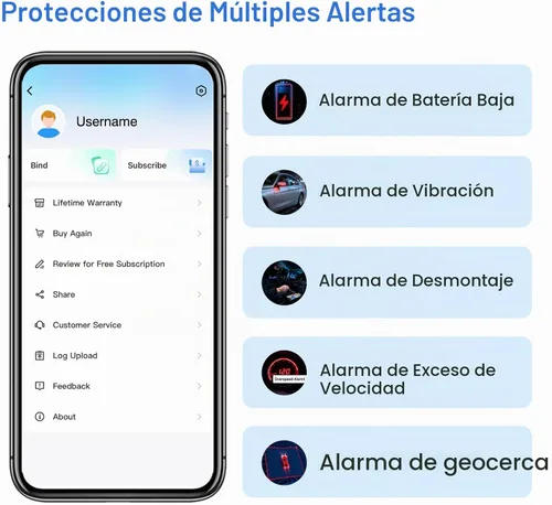 Vista 6 de GPS Tracker para vehículos, batería de larga duración, seguimiento en tiempo real, magnético