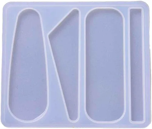 Vista 4 de 1 pinza para el cabello, molde de silicona, forma de barra rectangular en forma de lágrima, clip de resina, molde de fundición para hacer pasadores