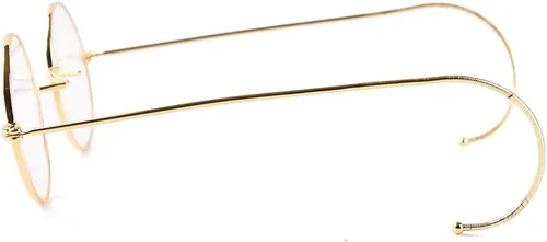 Vista 3 de Agstum Retro Small Round Optical Rare Wire Rim Eyeglasses Frame