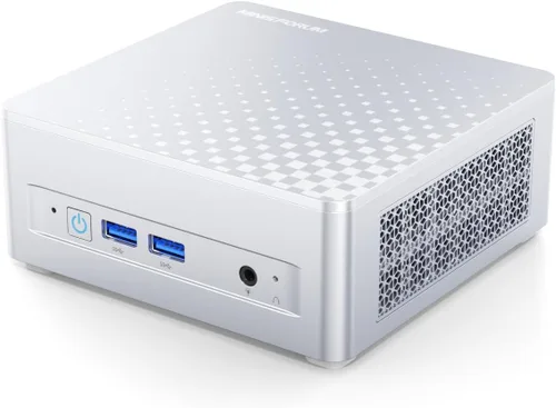 Vista 25 de MINISFORUM Mini PC M1 Plus Intel Core i5-12600H (12C/16T, hasta 4.5GHz), computadora de escritorio SSD DDR5 de 16 GB de 512 GB, salida triple