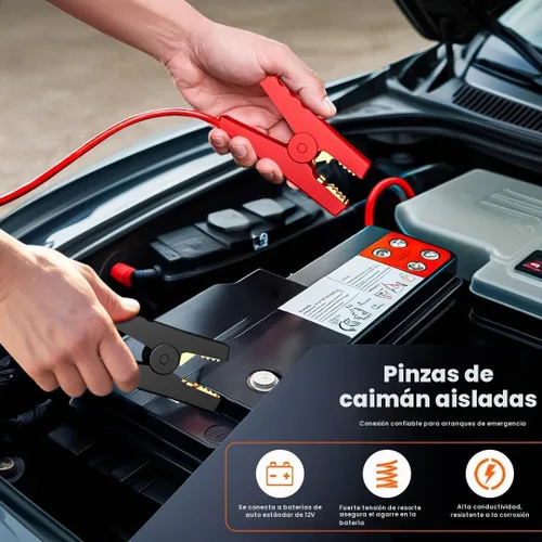 Vista 3 de Journeyman-Pro - Cables de carga de batería CC tipo T compatibles con generador Honda 14AWG 15A 12VDC con abrazaderas aisladas, cable de 3.6 m
