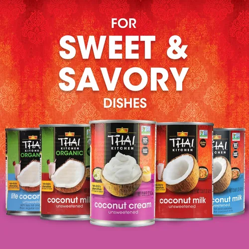 Vista 18 de Thai Kitchen crema de coco sin azúcar y sin gluten, 13.66 onzas líquidas