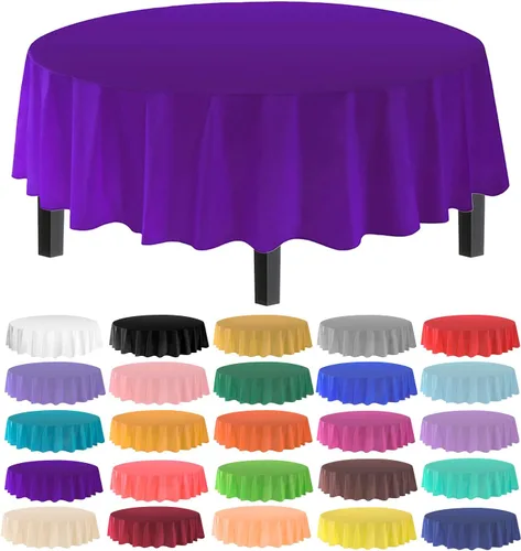 Vista 17 de allgala Juego de 12 manteles de plástico premium para mesa, desechables - 54 x 108 pulgadas - Impermeable, resistente a manchas, fácil de limpiar