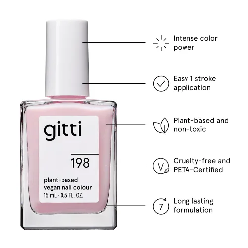Vista 71 de gitti Esmalte de uñas a base de plantas No tóxico, libre de 30, basado en ingredientes de origen natural, libre de crueldad, vegano