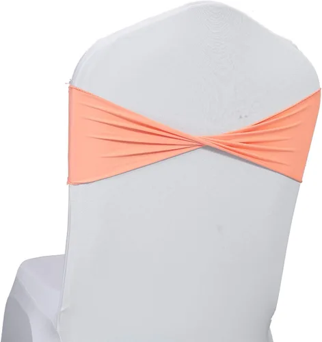 Vista 19 de MDS Paquete de 100 bandas de elastano para silla, bandas lisas sin hebilla, reutilizables, elásticas, para decoración de bodas, recepciones, Azul