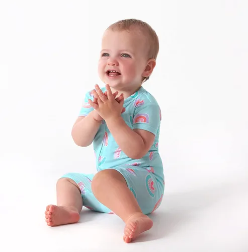 Vista 2 de Gerber Mameluco unisex de manga corta suave para bebé con viscosa hecho de eucalipto