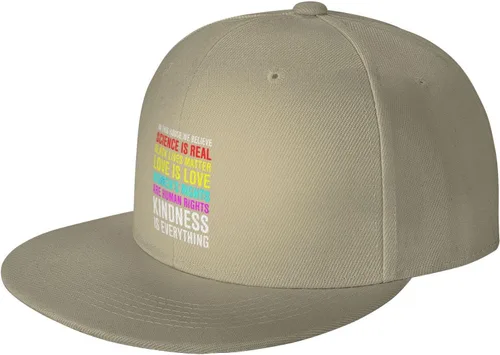 Vista 55 de Pride Flag in This House We Believe Science is Real Black Lives Matter Baseball Hats for Men Dad Hat,Black