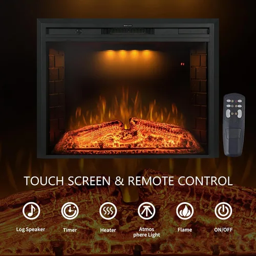 Vista 4 de Insertos de chimenea eléctrica de 30 pulgadas con kit de molduras