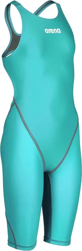Vista 6 de Arena Girls Junior Traje de Baño de Carrera Powerskin ST Next con Espalda Abierta, Traje de Baño Competitivo de Tecnología de Natación Aguamarina