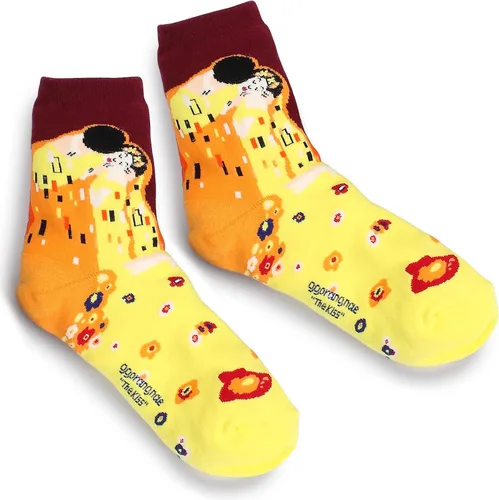 Vista 5 de Calcetines de algodón para mujer, diseño divertido de pinturas famosas, casual