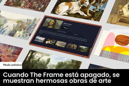 Vista 5 de Samsung Clase de 32 Pulgadas QLED The Frame Serie LS03C, Quantum HDR, Modo Arte, Pantalla Mate Antirreflejo, Soporte de Pared de Ajuste Delgado
