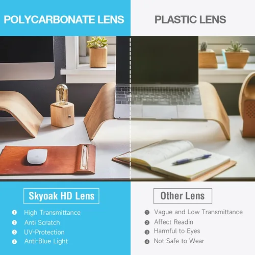 Vista 5 de SKYOAK Unbreakable TR90 Bold Progressive Multifocus - Gafas de lectura para Metal: progresivo (2 plomo) y la parte superior no es 0 (rango de 3 pies)