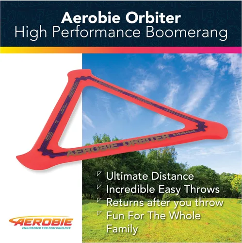 Vista 2 de Aerobie Orbirter - Boomerang de alto rendimiento, disco volador al aire libre, boomerang de regreso, anillo volador para fiestas infantiles