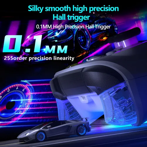 Vista 7 de 2.4G Wireless PC Controller with RGB Lighting/Programming Keys/Hall Joysticks/Hall Triggers/Vibrations,Three-Mode Switch Controller,Plug and Play