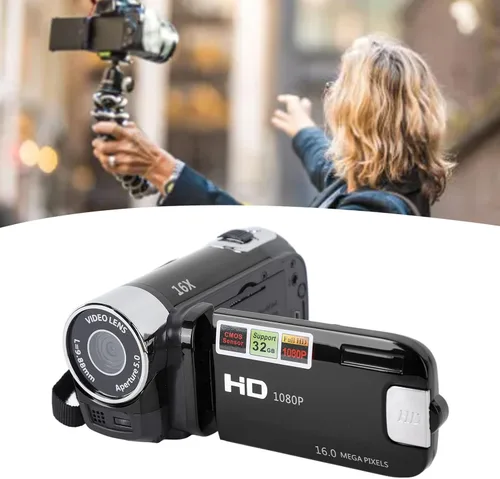 Vista 6 de XUMIUZIY Videocámara de video, grabadora de cámara digital 4K 48MP, videocámara de vlogging con pantalla giratoria de 2.7 pulgadas, zoom digital