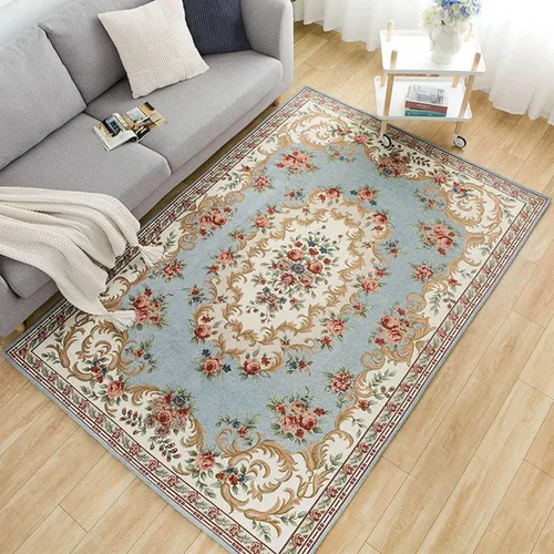 Vista 21 de UKELER Tapete antideslizante para puerta, alfombras de acento modernas para entrada, estilo romántico campestre americano, alfombras de algodón
