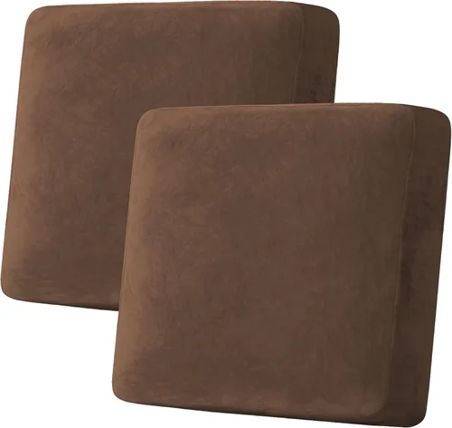 Vista 174 de H.VERSAILTEX Funda de cojín elástica de terciopelo para sofá, funda de cojín de felpa para cojines de silla, protector de muebles, cojín de asiento
