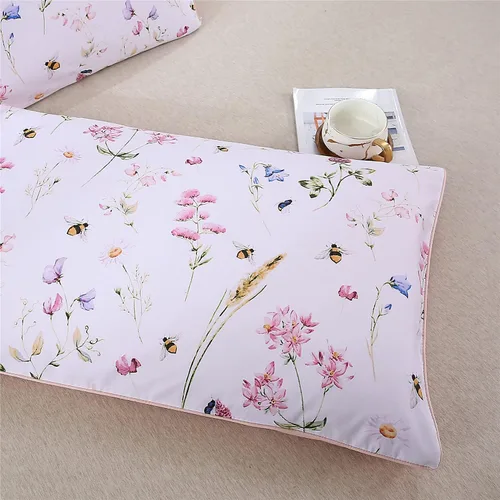 Vista 3 de YOU SA Juego de 2 fundas de almohada 100% algodón con patrón de flores, cierre de sobre, funda de almohada final (estándar, color 10)