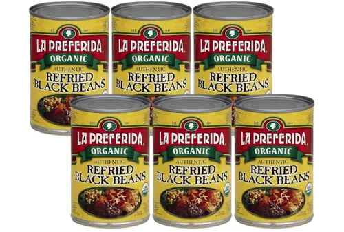 Vista 11 de La Preferida Frijoles Refritos Negro Orgánico, 15 oz (Paquete de 3)