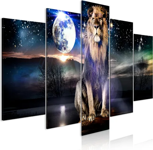 Vista 37 de artgeist Lienzo acústico para pared, diseño de África, 40 x 20 pulgadas, 5 piezas con impresión de sonido de espuma acústica, sala de arte de África