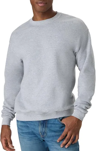 Vista 41 de Hanes Men's Sweatshirt, EcoSmart Fleece Crewneck Sweatshirt, Big & Tall Available, 1 or 2-Pack Marrón (Army Brown)