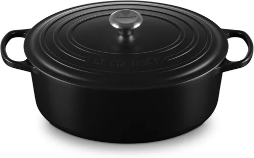 Vista 12 de Le Creuset - Olla holandés redonda con tapa de cocina, hecha de hierro fundido esmaltado, 6.75 cuartos de galón, color alcachofa, colección signature