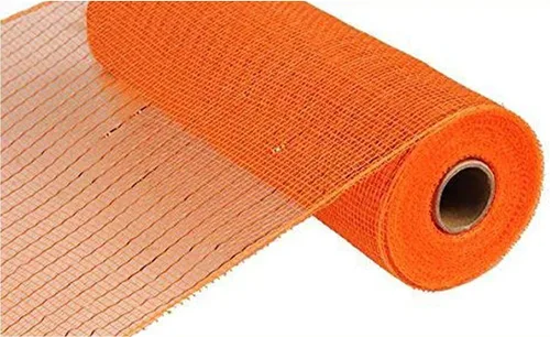 Vista 32 de Cinta decorativa de malla de yute de poliéster de 10 pulgadas x 30 pies (rayas naturales marrones y blancas con hilo de algodón): RY800348