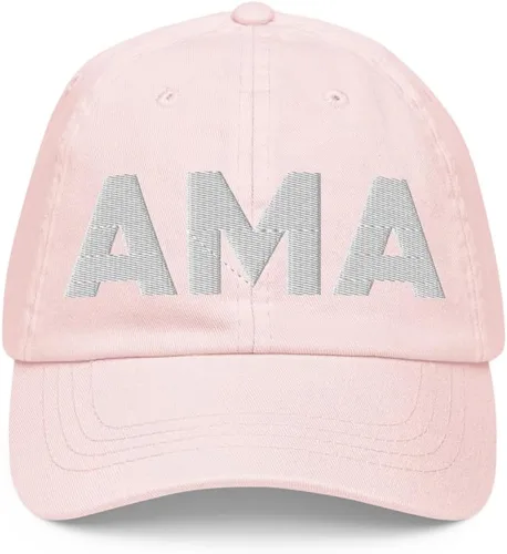 Vista 9 de AMA Airport Hat (Embroidered Pastel Baseball Cap) Flying to Amarillo Airport Gift