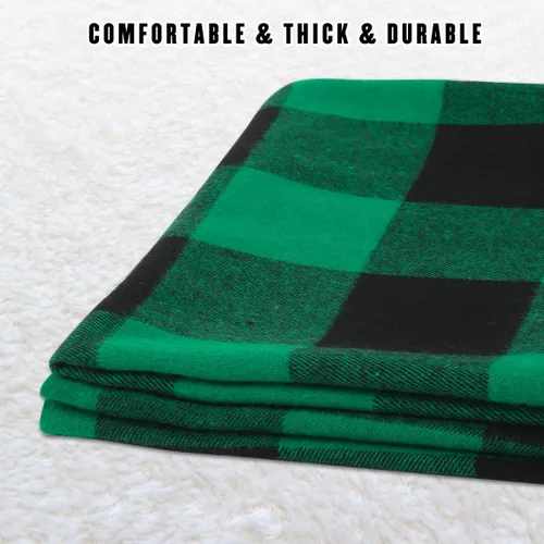 Vista 6 de Cootato Fundas de almohada de Navidad, juego de 4 fundas de almohada a cuadros verdes y negros, 20 x 20 pulgadas, fundas de almohada de algodón