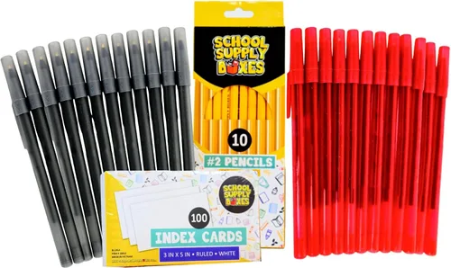 Vista 6 de Paquete de escritura para escuela primaria 1 caja – 51 piezas por caja School Supply Boxes – Productos esenciales para el regreso a clases