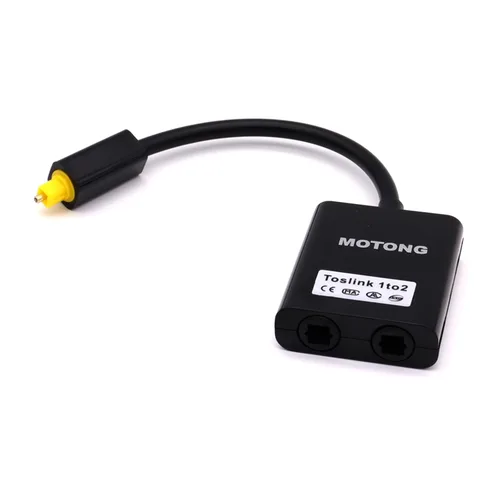 Vista 7 de MOTONG Toslink - Adaptador divisor de audio óptico digital, 1 en 2 salidas