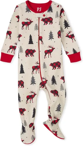 Vista 69 de The Children's Place Pijama de Navidad unisex para bebé, algodón