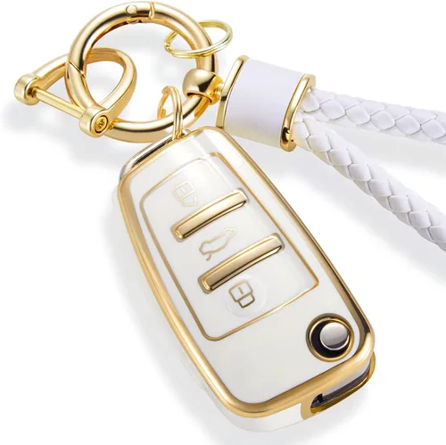 Vista 11 de Funda para Llavero Mercedes con Llavero de Cuerda Trenzada de Metal, Funda de Llave Suave Mejorada para Carcasa de Llavero Remoto Inteligente Sin