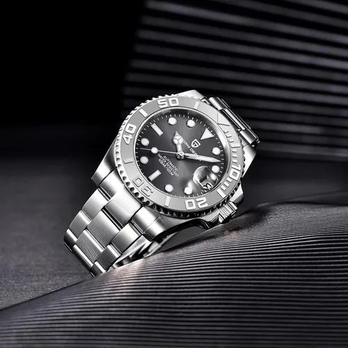 Vista 7 de Pagani Design 1651 - Reloj de pulsera para hombre, mecánico automático, movimiento NH35, 328.1 ft, resistente al agua, cristal de zafiro, bisel