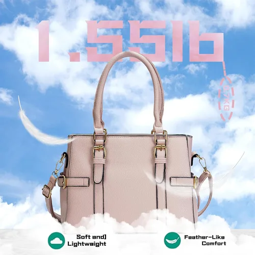 Vista 8 de Bolsos de mano de cuero de moda para mujer, bolso de hombro, asa superior, bolso de otoño