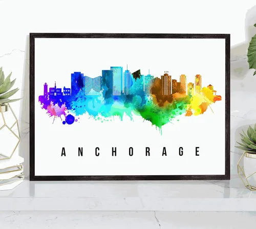Vista 49 de Generic Póster de Albuquerque Skyline New Mexico, 12 x 18 pulgadas, perfecto para sala de estar, dormitorio, oficina
