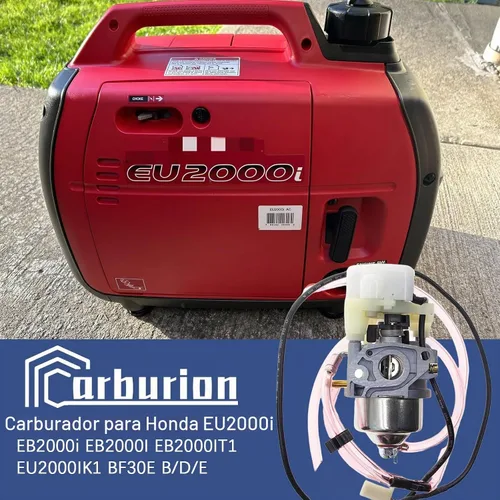 Vista 2 de EU2000I Carburador para Honda EB2000i EB2000I EB2000IT1 EU2000IK1 BF30E B/D/E Carb con Filtro de Aire Junta de Bujía Línea de Combustible Kit